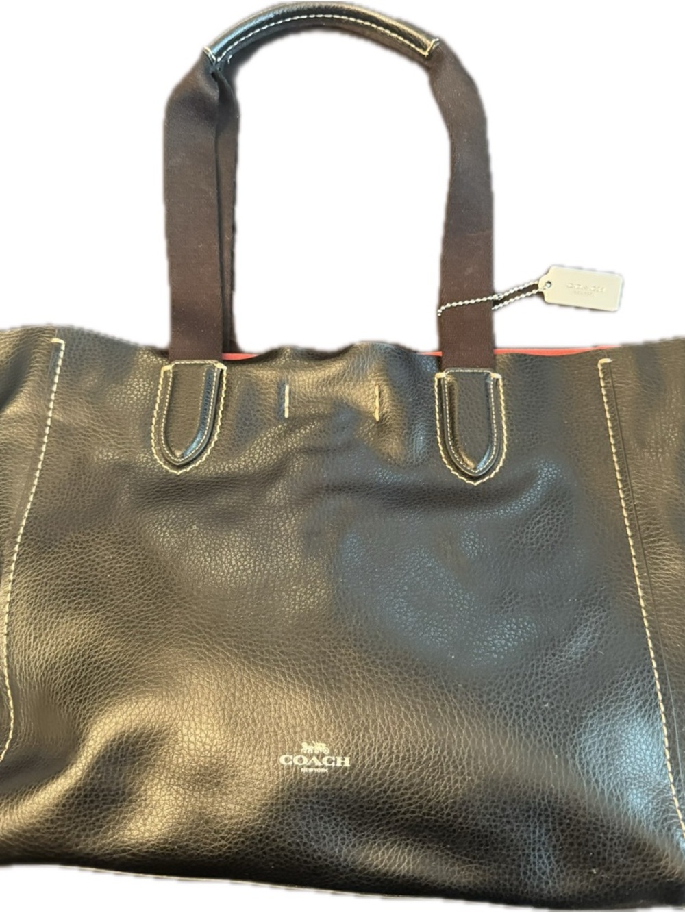 Coach Derby Tote - Black Pebble Leather